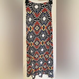 Charlotte Russe Colorful Geometric Maxi Skirt